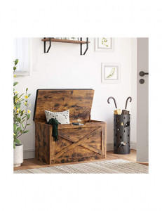 Banca de depozitare, Vasagle, ULHS056X01, Maro Rustic, 29.9 x 15 x 18 cm - Img 2