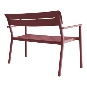 Banca pentru doua persoane Cadrin, Burgundy, 60x117x83 cm - Img 2