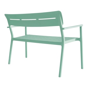 Banca pentru doua persoane Cadrin, Verde menta, 60x117x83 cm - Img 2
