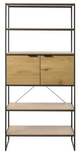 Biblioteca CESURA, Stejar deschis, 40x190x90 cm
