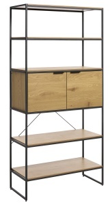 Biblioteca CESURA, Stejar deschis, 40x190x90 cm - Img 2
