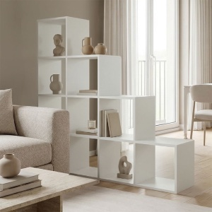 Biblioteca, Scala, Alb, 29x129.5x129.5 cm
