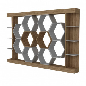 Biblioteca Sueno - Alb, Walnut - Img 8