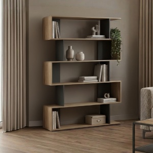 Biblioteca, Tetri, Antracit, 25.4x121.8x158.8 cm