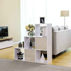 Biblioteca, Vasagle, Alb, 97.5x97.5x29 cm - Img 3