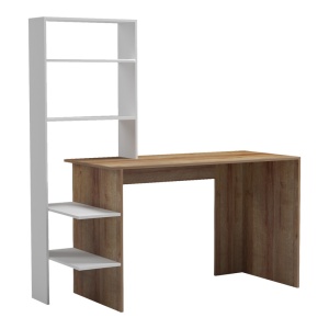 Birou de lucru cu rafturi Bivoro Maro 146x55x129 cm