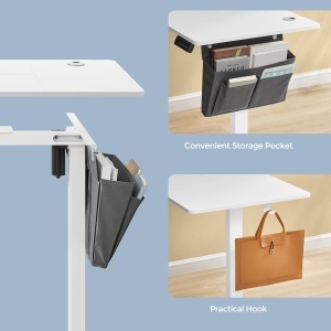 Birou reglabil Songmics Alb 120x60x120 cm - Img 5