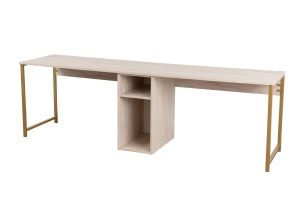 Birou Twin Study Desk Auriu - Img 5