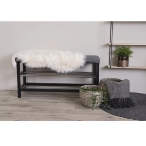 Blana artificiala decorativa de miel, Ivory, 85x50x6.5 cm - Img 2
