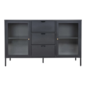 Bufet Dalby, Negru, 40x140x85 cm - Img 5