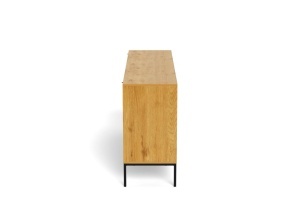 Bufet Palmdale V2, Negru mat, 80x158x40 cm - Img 5