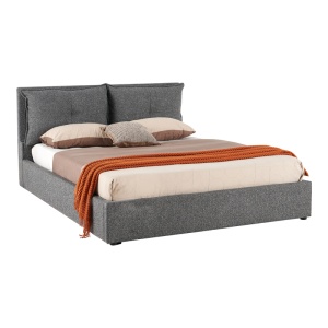 Cadru de pat dublu cu spatiu de depozitare Dorma, Gri inchis, 223x172x95 cm - Img 3
