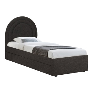 Cadru de pat extensibil, Arcuate, Antracit, 214x107.5x115 cm - Img 2