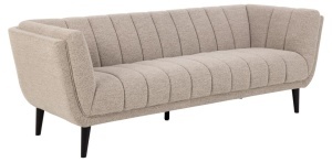 Canapea 3 locuri Tampa, Bej, 76.5x218x86.5 cm - Img 3