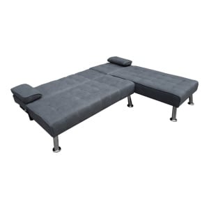 Canapea coltar Brisk Gri inchis 200x146x75 cm - Img 2