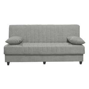 Canapea cu 3 locuri cu spatiu de depozitare Romina Pako World Gri deschis 190x75x85 cm - Img 2