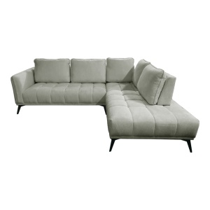 Canapea de colt stanga Belanza, Gri, 213x265x90 cm - Img 3