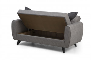 Canapea extensibila 2 locuri Nabulsi Gri 127x46 cm - Img 6