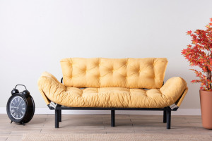 Canapea Extensibila, 3 Locuri Nitta Triple Mustard - Img 6