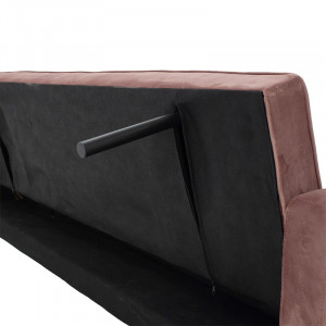 Canapea extensibila 3 locuri Success catifea culoare mar putred 190x80x84 cm - Img 7
