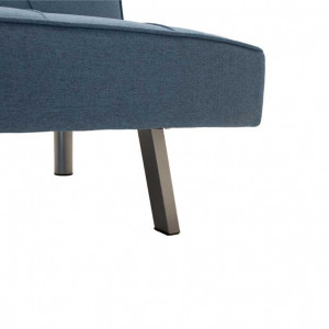 Canapea extensibila 3 locuri Travis cu material textil de culoare albastru deschis 175x83x74cm - Img 7