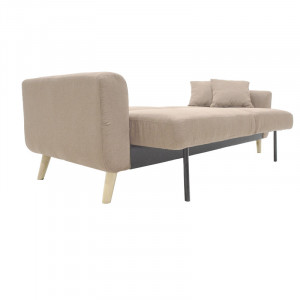 Canapea extensibila Carmelo - material textil bej 214x80x86 cm - Img 9