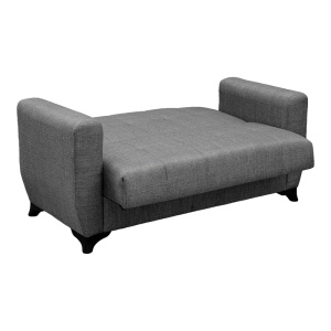 Canapea extensibila cu spatiu de depozitare Modesto, Gri, 155x75x85 cm - Img 3