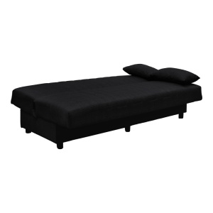 Canapea extensibila cu spatiu de depozitare Romina, Gri inchis, 180x75x85 cm - Img 3