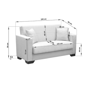 Canapea extensibila cu spatiu de depozitare Vox, Antracit/Negru, 180x75x85 cm - Img 6