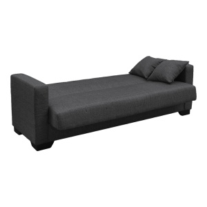 Canapea extensibila cu spatiu de depozitare Vox, Gri, 180x75x85 cm - Img 3