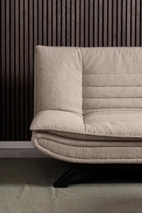 Canapea extensibila Faith V1, Bej, 91x194x98 cm - Img 2
