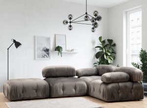 Canapea modulara Bubble Gri 95x95x75 cm - Img 6