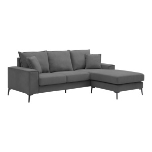 Canapea reversibila Ravelma, Antracit, 241x168x87 cm - Img 2