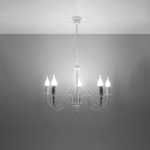 Candelabru 5 Minerwa Alb 60x60x80 cm - Img 3