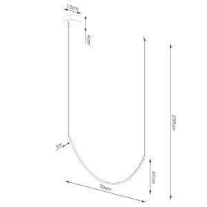 Candelabru LED Alvar 1 Negru 3000K 70x12x230 cm - Img 10