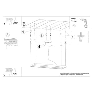 Candelabru LED Tuula Negru 4000K 130x40x150 cm - Img 9