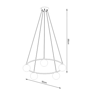 Candelabru Yoli Negru 80x80x98 cm - Img 5
