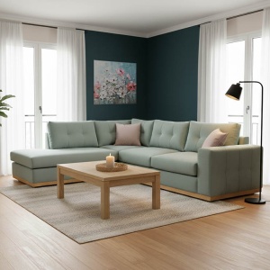 Coltar Dreapta Boston Ciel - Crem - Natural 280x225x95 cm