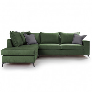 Coltar Dreapta Boston Verde Inchis - Gri Inchis 290x235x95 cm - Img 2