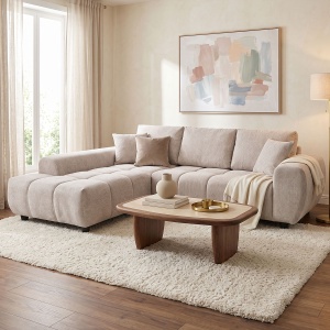 Coltar dreapta Londe, Gri/Bej, 273x211x92 cm