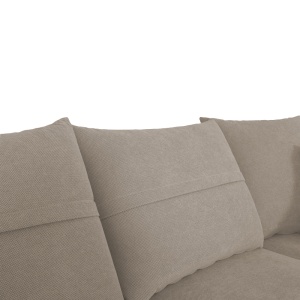 Coltar dreapta Montana tesatura gri-bej cu perne gri deschis 275x215x93 cm - Img 3