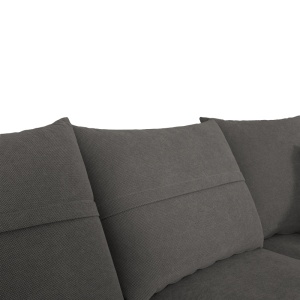 Coltar dreapta Montana tesatura gri si perne gri deschis 275x215x93 cm - Img 3