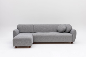 Coltar Eddy Gri deschis 162x93x86 cm - Img 6