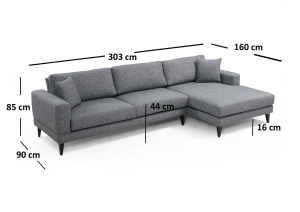 Coltar extensibil Nordic Gri inchis - Img 12