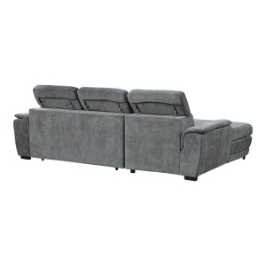 Coltar extensibil pe stanga cu spatiu de depozitare, Dreamora, Antracit, 167x270x82 cm - Img 6
