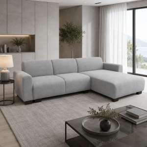 Coltar reversibil, Erros, Pako, Gri deschis 287x161x71 cm
