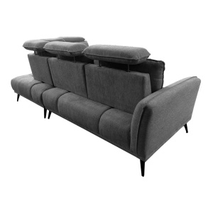 Coltar stanga, cu perne ajustabile, Serkas, Gri, 268x213x100 cm - Img 7
