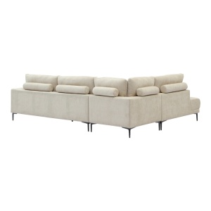 Coltar stanga Maliva, Bej, 277x206x85 cm - Img 6