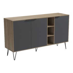 Comoda, Balain, Sonoma, 35.5x142x83 cm - Img 6