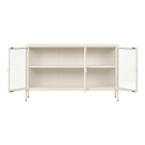 Comoda Brisbane, Alb pal, 40x140x85 cm